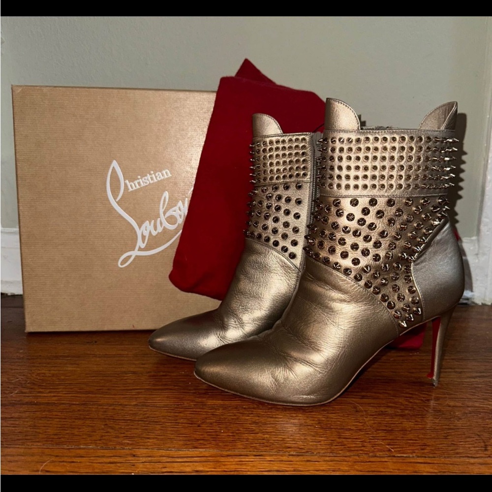 Christian Louboutin studded ankle boots (Size 37)